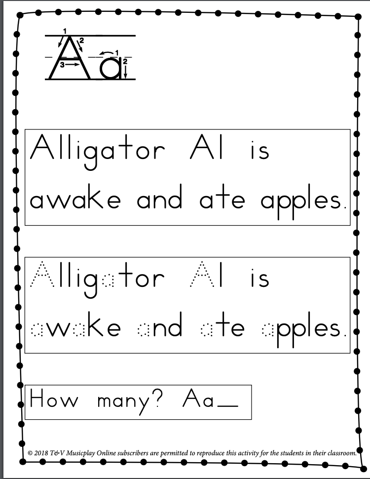 Highlight the letter A printable