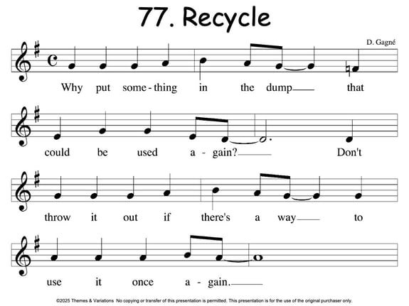 77. Recycle - Plain Notation 1