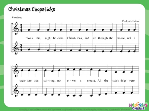 Christmas Chopsticks Notation Slide2