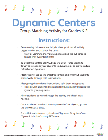 Dynamic Centers 1