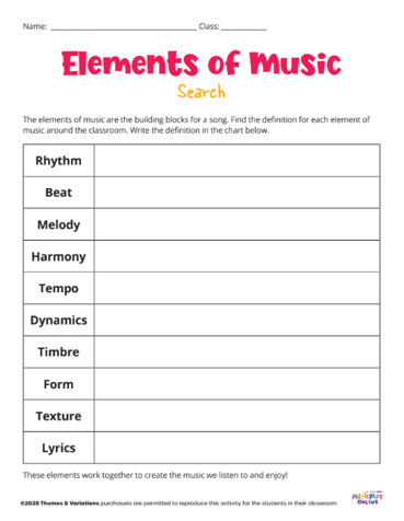 Elements of Music Search - 1 2