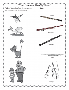 Peter and Wolf worksheet