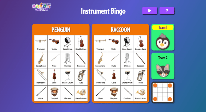 Instrument Bingo 1
