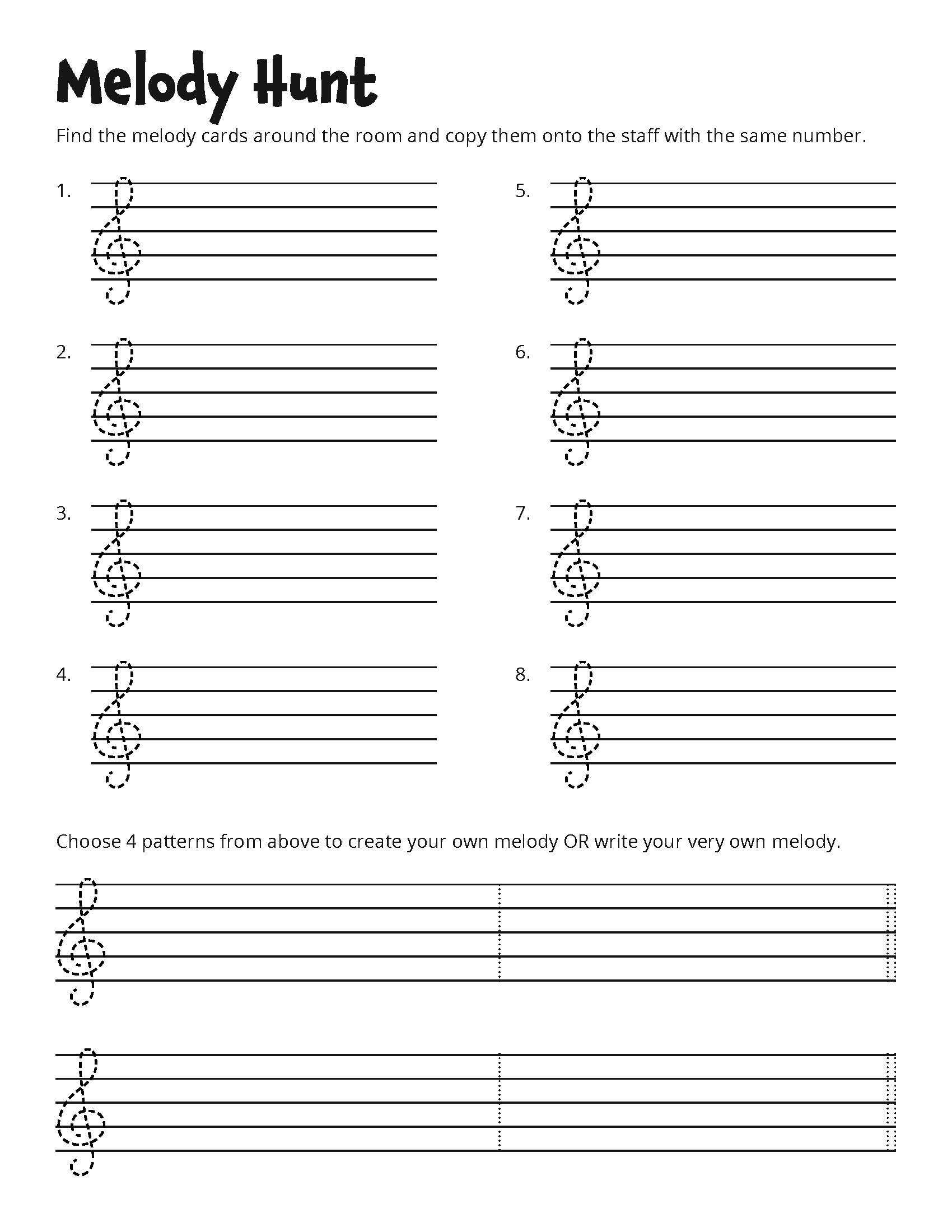 Melody-Hunt-Worksheet