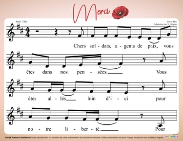 Merci - Remembrance Day Notation - Store 2025