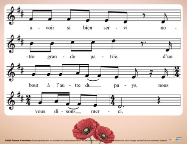 Merci - Remembrance Day Notation - Store 20252