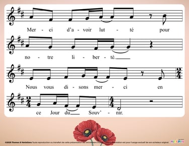 Merci - Remembrance Day Notation - Store 20254