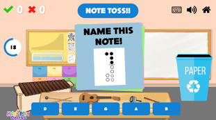 Note Toss - Recorder Fingering Charts