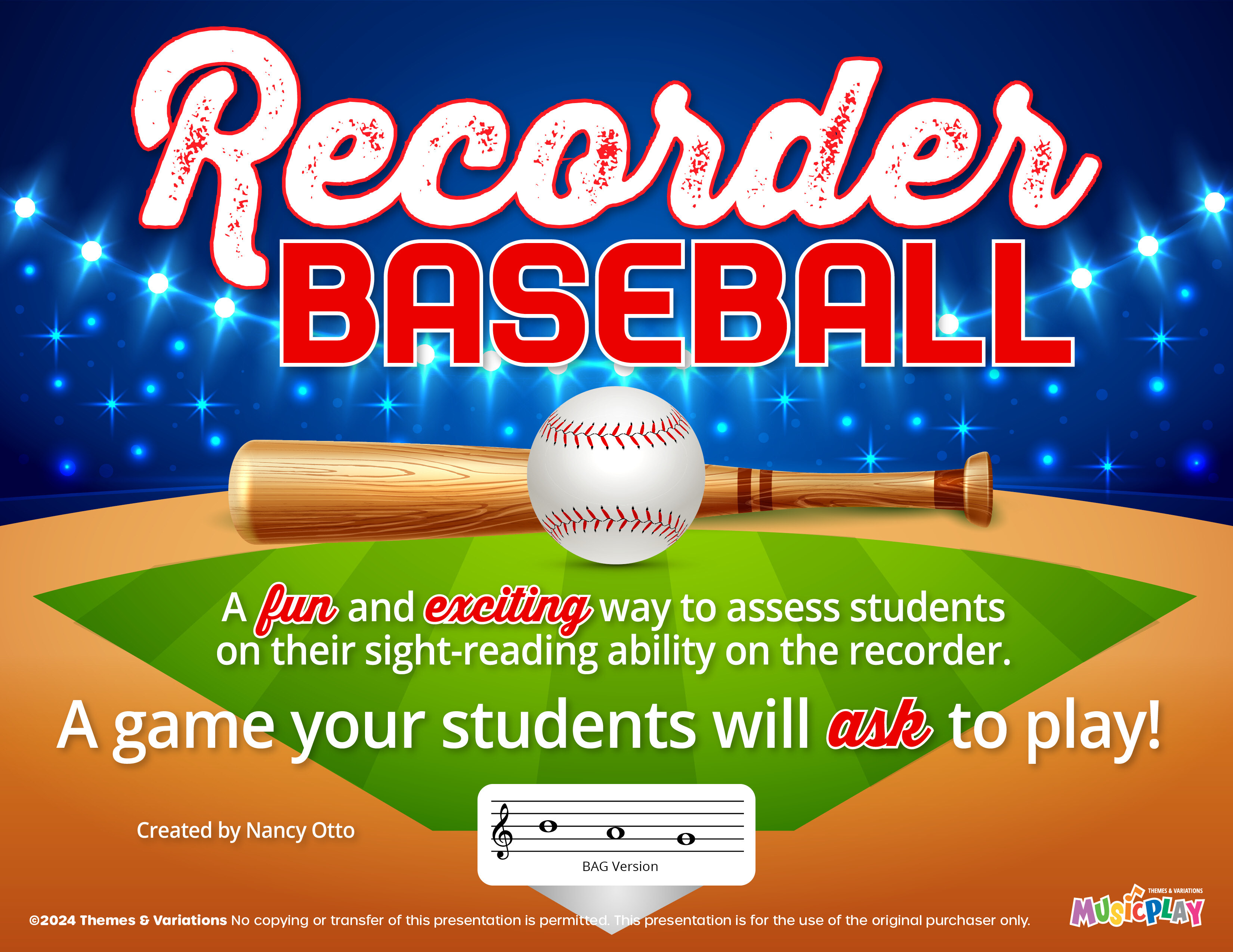 Recorder Baseball - BAG