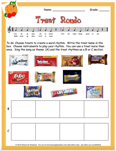 treat rondo worksheet