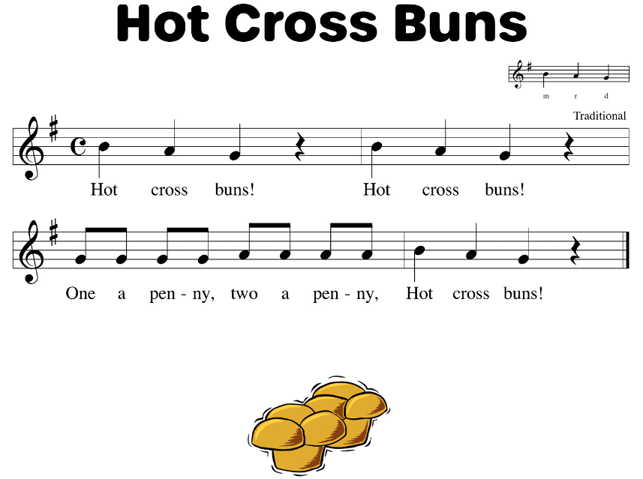 Hot Cross Buns Notation