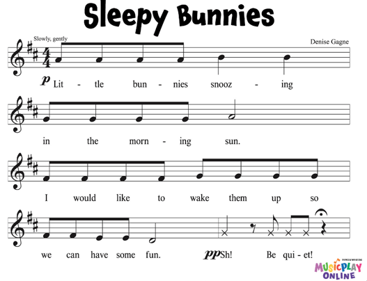 Sleepy Bunnies Notation 1