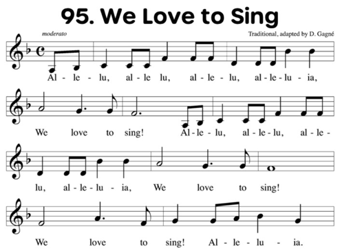 We Love to Sing Notation