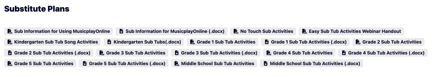 Substitute Plans