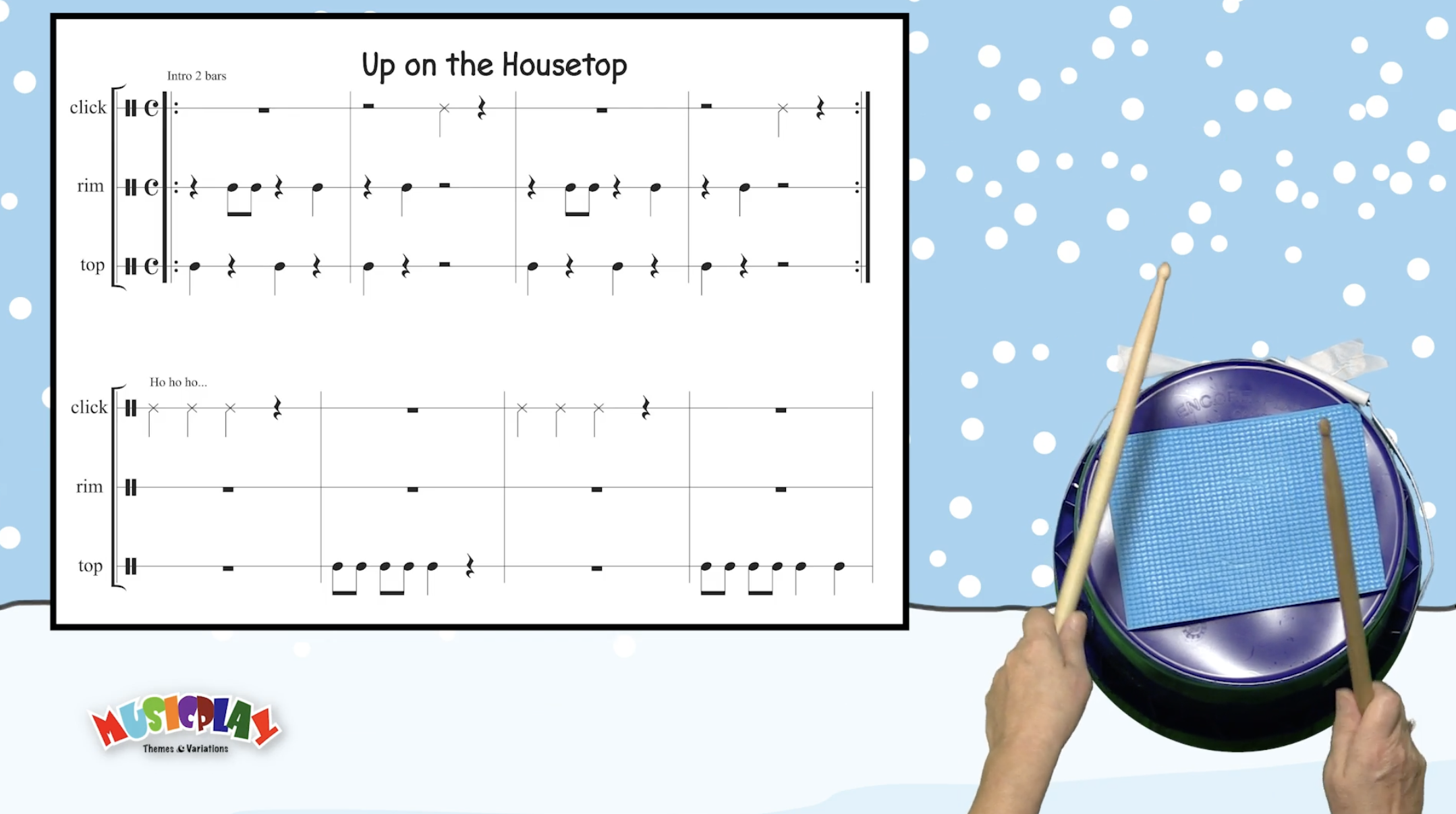 Up ont the Housetop Bucekts